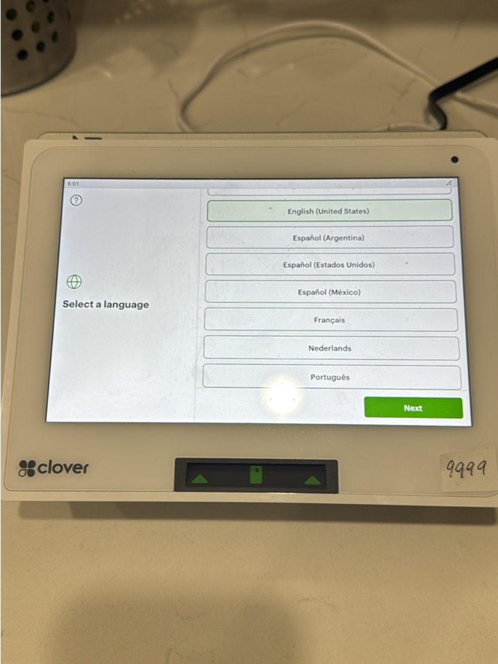 Clover Mini POS Touchscreen Terminal White